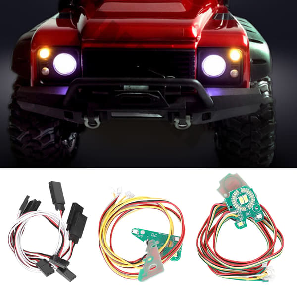 Simuleringsbil Fram och Bak Länk LED Ljus Kit Tillbehör Delar Passar för Traxxas TRX-4