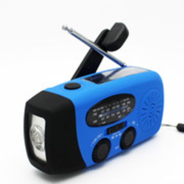 Vevaradio 2000mAh Powerbank, solceller, ficklampa Blue