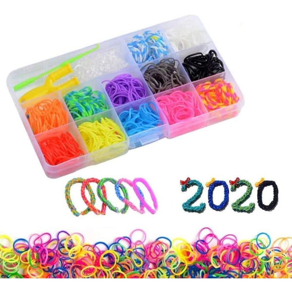 Loom Bands Loom Bands Kit, Farverige Loom Bands, Elastikker