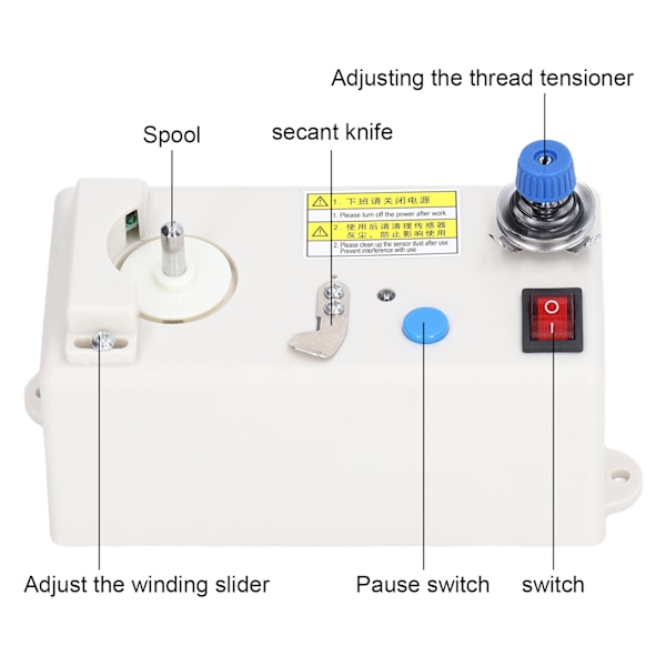 Spolevikler Intelligent Automatisk Tidssparende Broderimaskine Spolevikler Bred Spænding 110 til 240V EU Stik