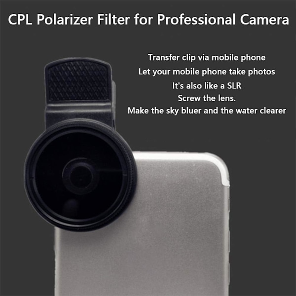 37 mm CPL-filter universell cirkulär polariserande linsfilter