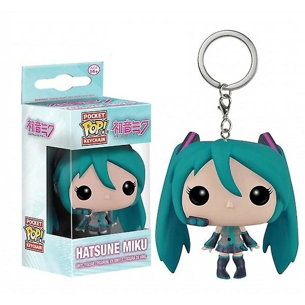 Anime Hatsune Miku Nøkkelring Got Pop Nøkkelring Leke Action Leke Figurer Vinyl Figur Dukke Leke for Barn IC