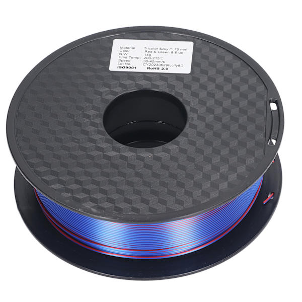 Tri-Color PLA Filament 1,75 mm Holdbar Økovennlig Silke PLA Filament 3D-Skriver Forbruksvarer