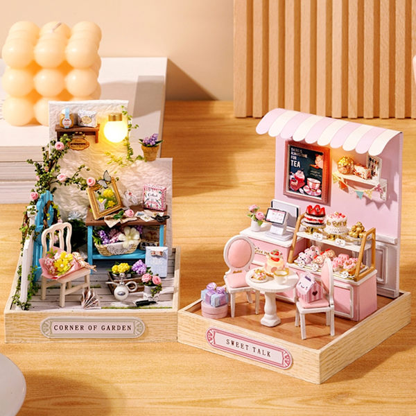 DIY Dockhus Miniatyr med Möbler Trä Mini Hus Kits Rum Dekorationer Hantverk Present till Tonåringar Vuxna Kvinnor Män null - 2 0.24