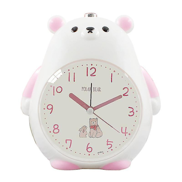 Barnalarmklocka, Hög Musik Snooze Tyst Batteridriven Alarmklocka med Nattlampa för Sovrum, Flickor & Pojkar Födelsedagspresent pink
