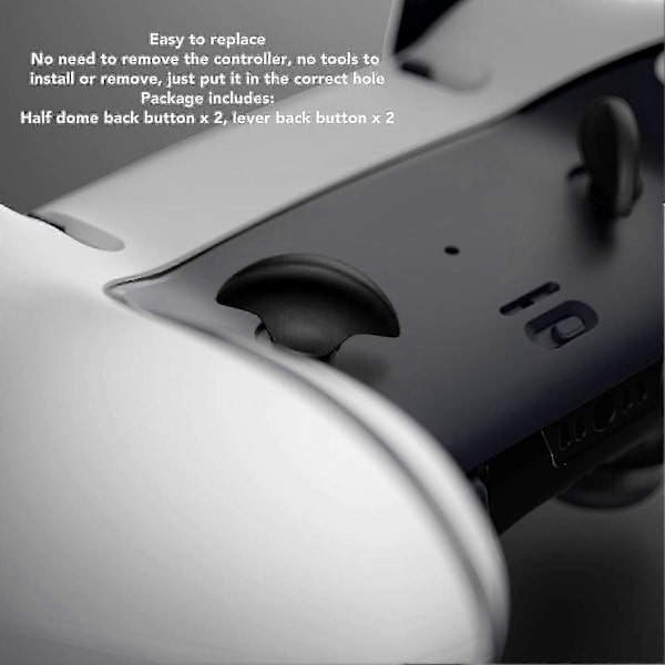 4 stk. Spilcontroller Bagside Paddles Professionel Udskiftning Metal Bagside Knapper Til Ps5 Edge Controller{hw} Black