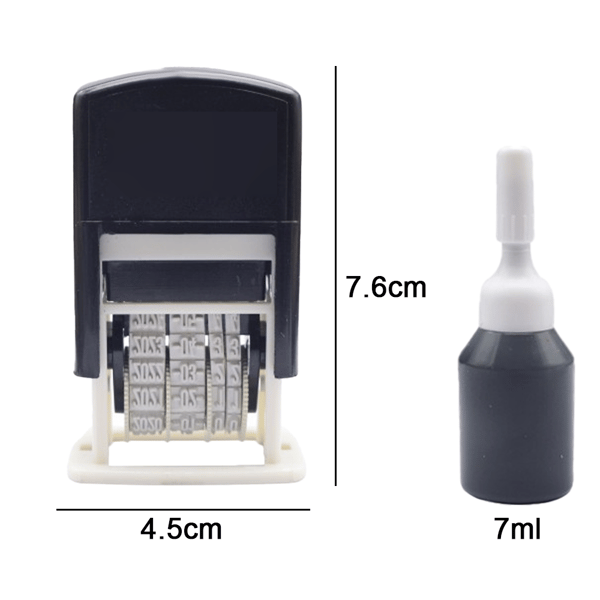 Simpel Automatisk Erhvervs Stempel med Sort Blæk, Datostempel, Digital