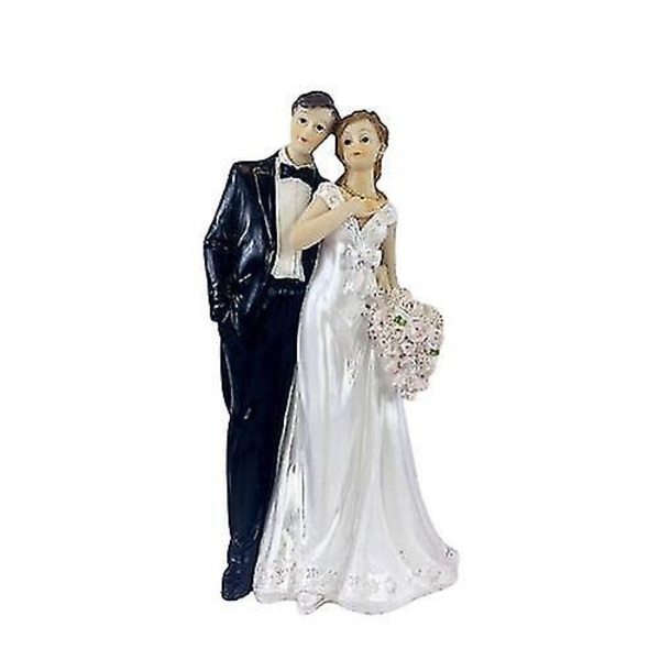Bryllup Brudgom Harpiks Ornament Statue Kake Topper Bryllupsdekorasjon Sta style 4