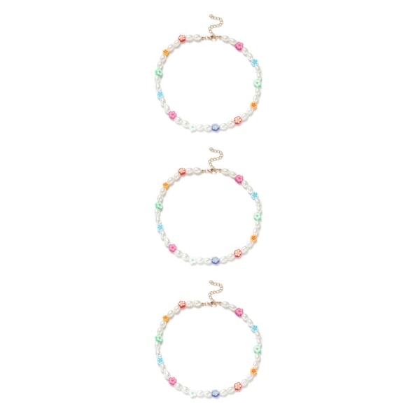 1/2/3/5 Perle Halskæde Perle Choker Justerbar Kæde Boho Type 1 Type 1 3PCS