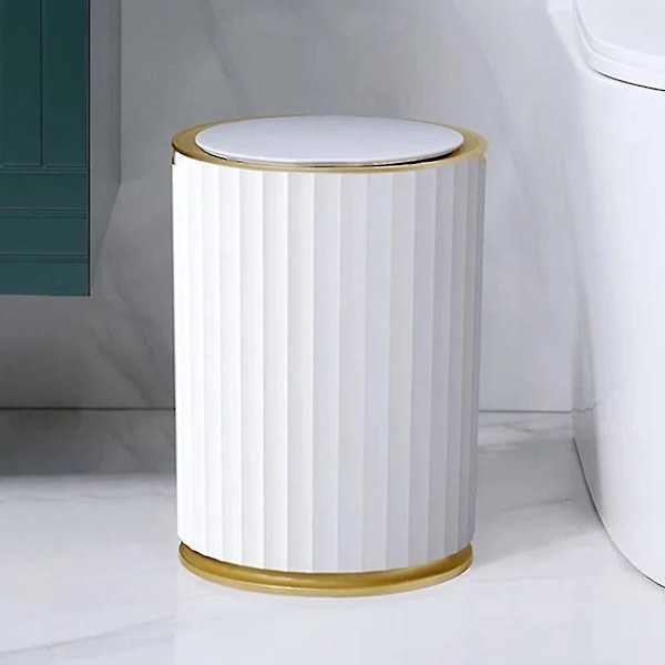 Sensor Soptunna för Kök och Badrum - Smart Soptunna för Familjens Vardagsrum White Gold