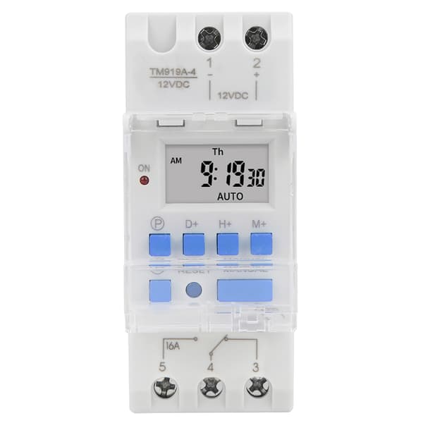Veckotimerbrytare 12V DC 16A LCD-display med nedräkningsfunktion Avtagbart batteri