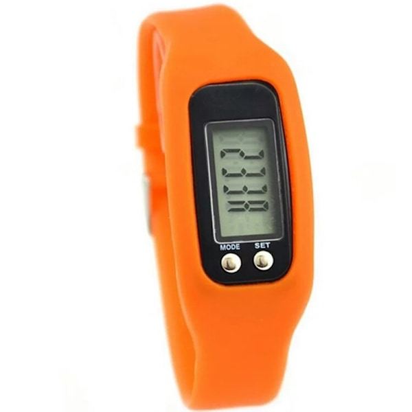 Klocka med LCD-skärm Enkel användning Promenad Fitness Tracker Armband Digital Stegräknare Green