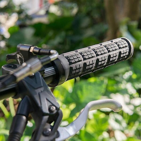 Styrehåndtak for terrengsykkel, sykkellås, håndtak, slitesterkt Bmx-gummigrep (2 stk., svart)