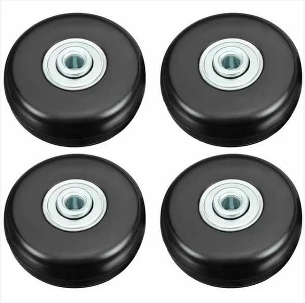 Resväskehjul, 50mm tysta utbytesbara svängbara gummihjul, set om 4