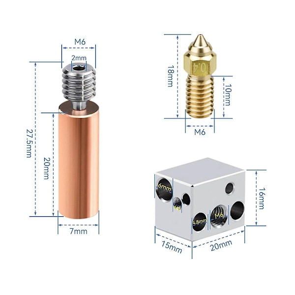 För Neptune 4 4pro Full Hotend Värmeelement Termistor Pom Hjulstrumpor Koppling Delar 3d-skrivare