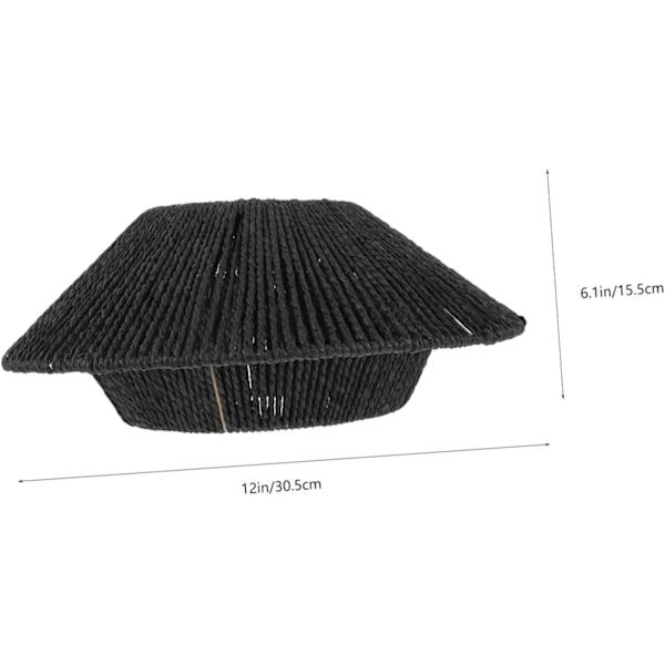 Rattan lampskärm Wicker bordslampa Hängande lampskärm Weave lampskärm Ersättningslampskärm Lampskärmsöverdrag för bubbeltak Kronljuskrona