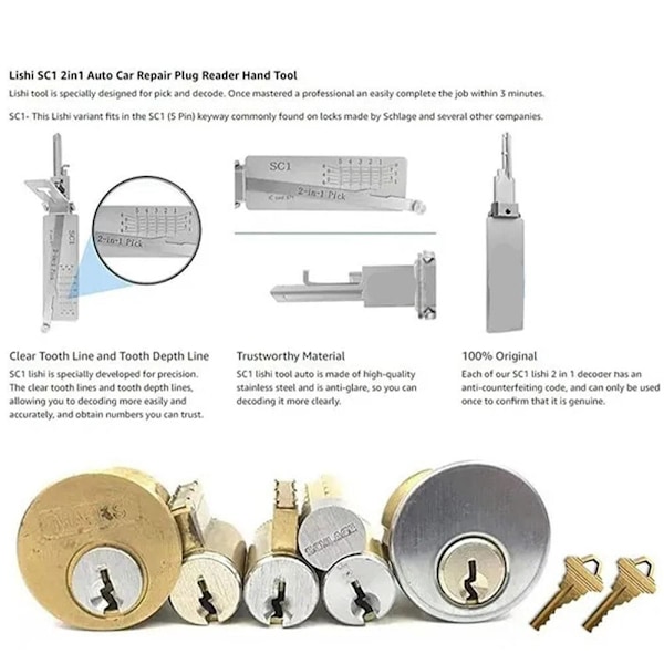 Lishi Tool Låsmed M1/MS2 M1/MS2