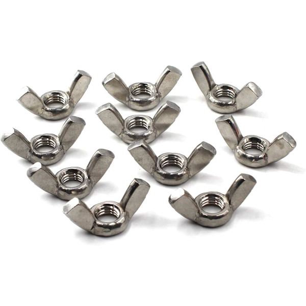 M10 Vingmutter 304 Rostfritt Stål Gängad Mutter Handskruv Mutter (20-pack){HW}