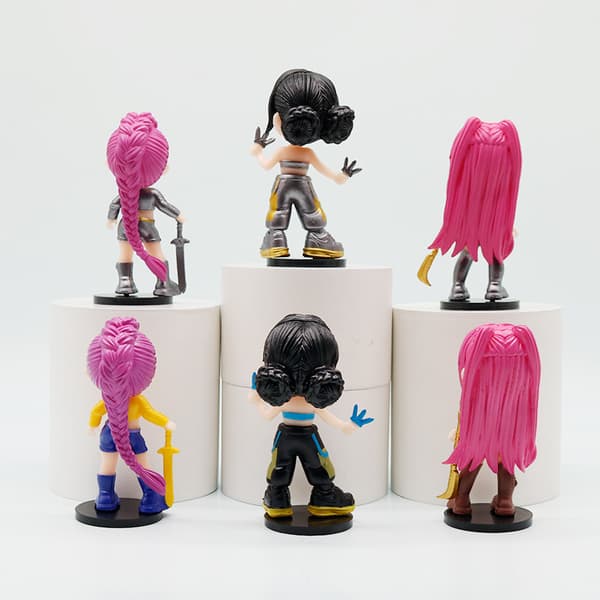 K-Pop Demon Hunters Q-Style Figur | Söt Chibi Samlarobjekt Skrivbordsdekoration