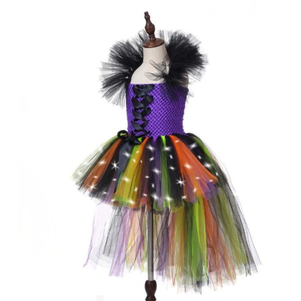 Häxans svans mesh poncho gratis hatt lila Purple M