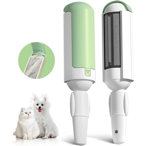 Pack Pet Hair Removal Roller, Återanvändbar Hund Katt Hårborttagningsrulle med Bekvämt halkfritt handtag, Bärbar Lint Roller-Perfet