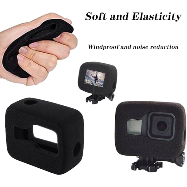 Vindskydd för GoPro Hero 9 Hero 10 Hero 11 Black Husram Case Videoskumsvindbrusreducerande Tillbehör