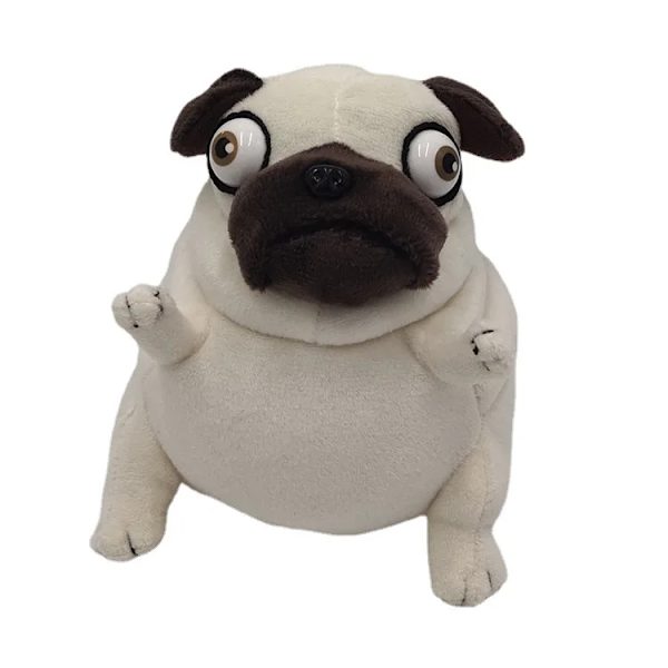 Plyschdjur 15cm hund tomte tjock mops sittande mops hundar leksak plyschdockor för barn