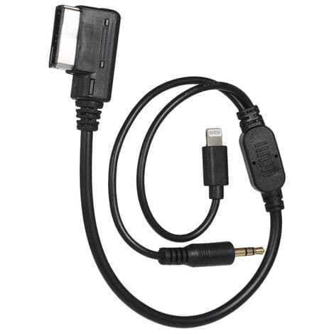 3,5 mm AUX-interfaceadapter med ledning til Audi VW MDI AMI MMI iPad iPhone 5 6S[qb]