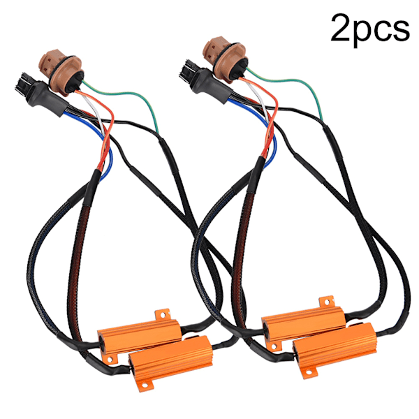 2 stk 50W Last LED Lys Enkelt Modstandskabel, 7443 8RJ Enkelt Modstandskabel