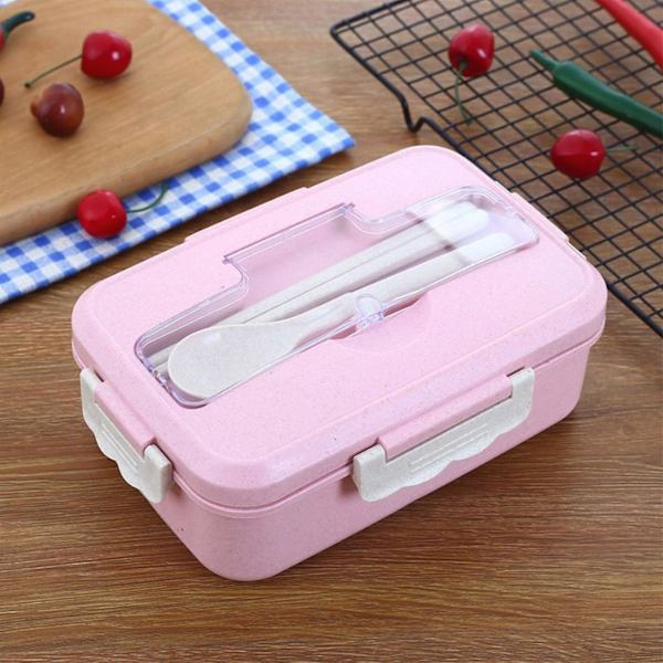 Bento frokostboks termisk Bento boks sæt bærbar frokostboks studerende frokostboks Pink