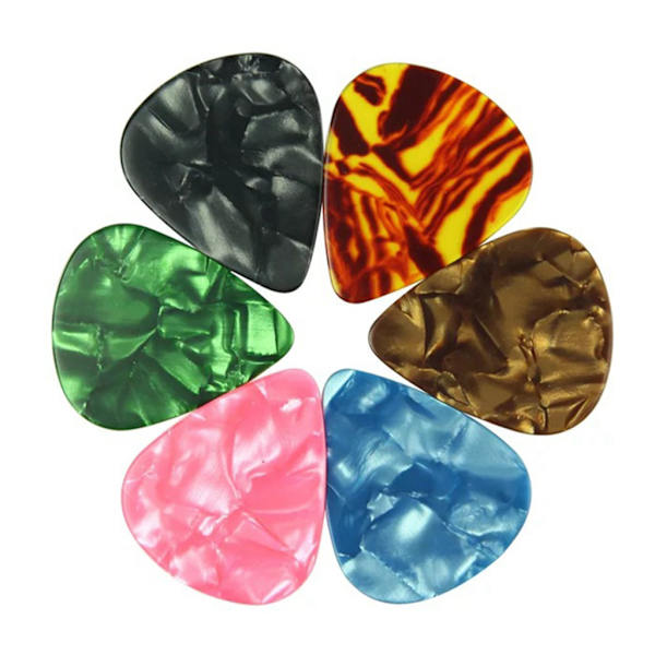 50 st gitarrplektrum 3 olika tjocklekar abstrakt konst färgglada plastplektrum för bas elgitarrer 2 0.04