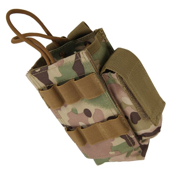 Molle-radiotasku, miniradiopidike, vedenpitävä tasku, jossa sivutaskut, naamiointi.