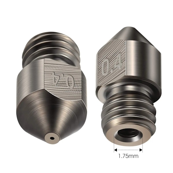 Härdat stålmunstycke 0,4 mm 3D-skrivarmunstycken MK8-verktyg Hög temperatur Slitstarkt för Makerbot Creality CR-10 Ender 3 Pro
