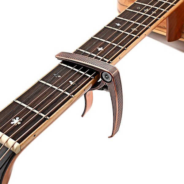 1/2/3 Gitarr Capo Akustisk Klämma Snabbväxlingsklämma Nyckel för Koppar 9,3x7,5x1,5cm Copper 9.3x7.5x1.5cm Set