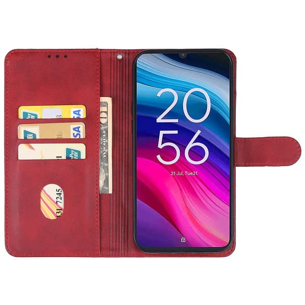 Læderetui til TCL 505 (YJD)[qb] Red