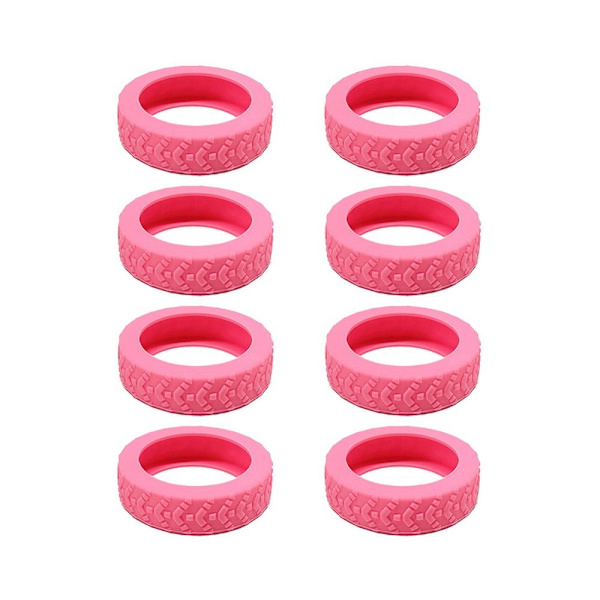 8 kappaletta matkalaukun pyörän suojusta, matkalaukun pyörän suojus, PINKKI Pink