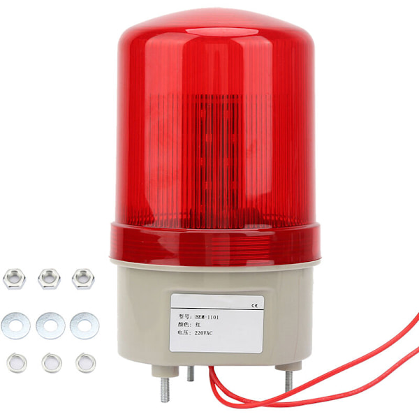 220VAC Flashing Flashing Red LED Warning Light Diameter 97mm