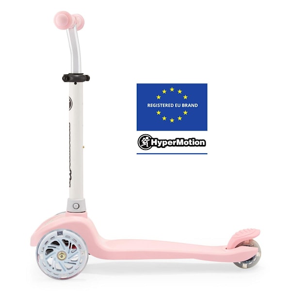 TRINGO trehjulet balance scooter, 3-8 år - pink + lysende LED hjul[qb] Rose