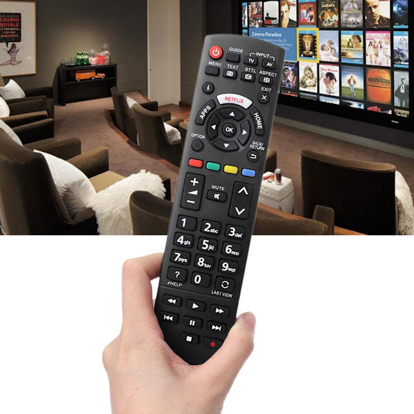 Fjernkontroll erstatning for Panasonic Netflix-knapper for Smart TV TV-kontroller Hjemmekino System Accesso