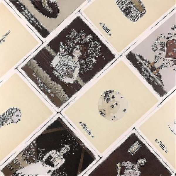 De litterære hekseorakel tarotkort engelske version tarotdæk til familiespil derhjemme sjovt kortspil brætspil gave 78 stk Tt26
