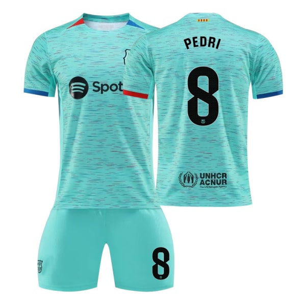 23/24 FC Barcelona Bortefotballdraktsett for barn 8 PEDRI 8 PEDRI children's sizes26