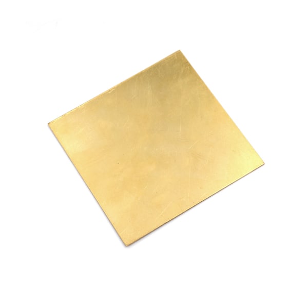 Mässing Metall Tunn Plåt Folie Plåt Shim Tjock 0,5mm / 0,8mm / 1mm / 2mm 100X100mm DIY-delar 0.8*100*100mm