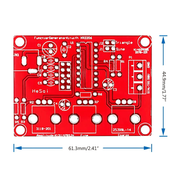XR2206 DIY-signalgenerator - tillbehörsset med lock Funktionsgenerator null - Parts with casing 0.09