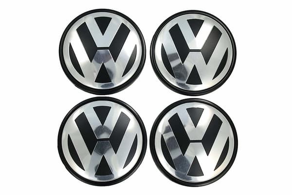 VW07 - 56MM 4-pack Navkapslar Volkswagen Silver(BT) Silver one size