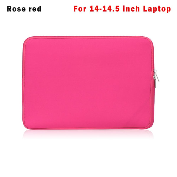 Laptopväska Fodral Omslag ROSERÖD FÖR 14-14,5 TUM roseröd rose red For 14-14.5 inches