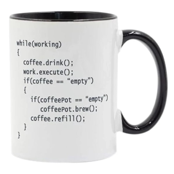 Coffee++ Program for Programmers Kaffe Krus Keramisk Kopp Farge Håndtak Farge Jul Nyttår Gave Krus