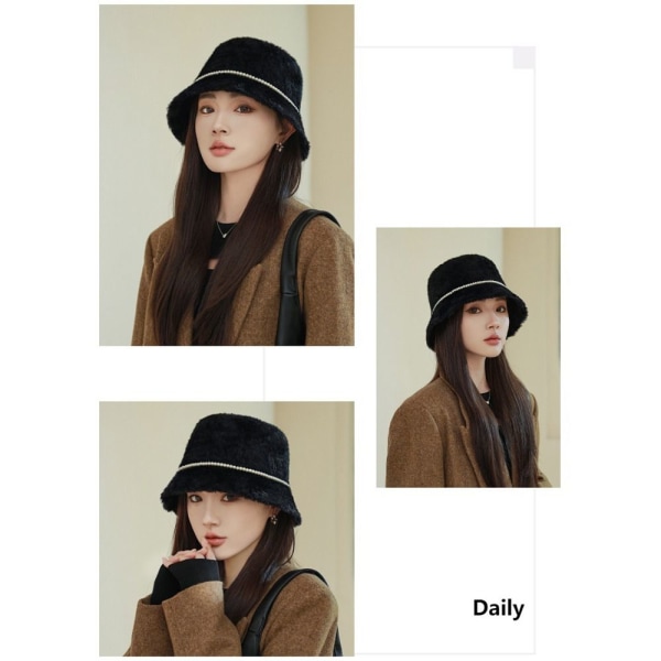 Plysch Bukett Hatt Fiskarhatt BEIGE - i lager beige