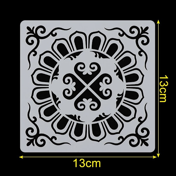 16 kpl/settiä kerrostusleimasin Scrapbooking Mandala Auxiliary