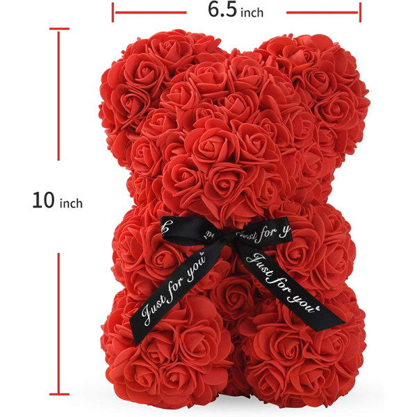 Valentine's Day-gaver til henne, Rose Bear Rose Teddy B Dark Red