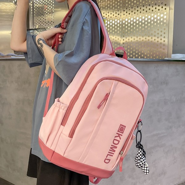 Simple modern backpack for college, school, pink